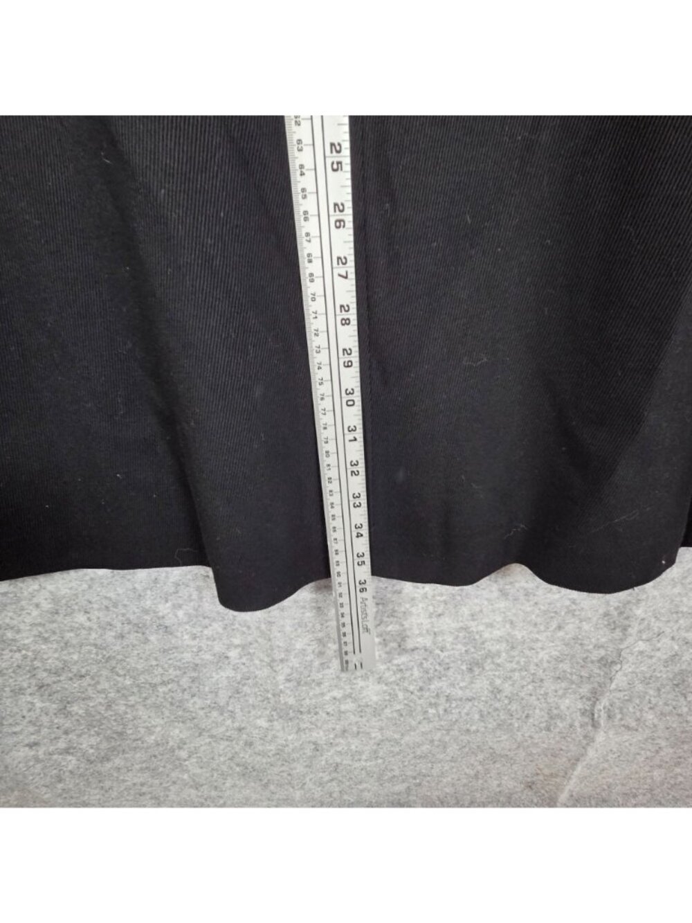 Karl Lagerfeld Black Midi Skirt US 10 High Rise A-Line Quiet Luxury Minimalist - Picture 4 of 9